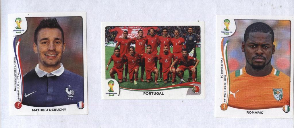 лот из трех наклеек _(FIFA_World_cup _2014) stickers-Panini