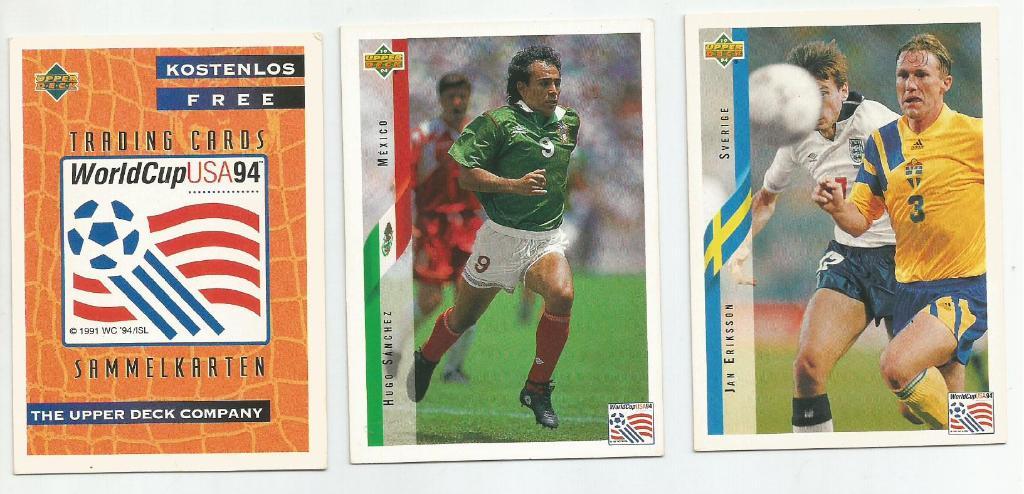лот из 3 карточек World cup USA 1994 _(Upper deck) _cards