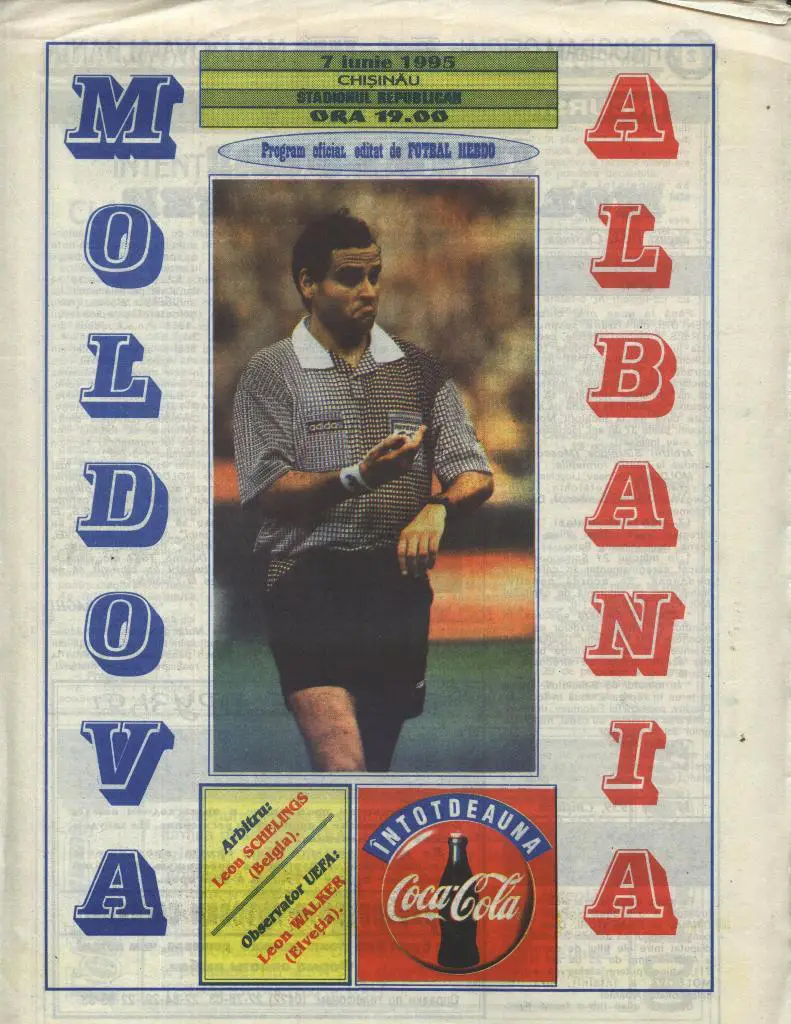 Moldova - Albania 07.06. 1995 _(oficial program)