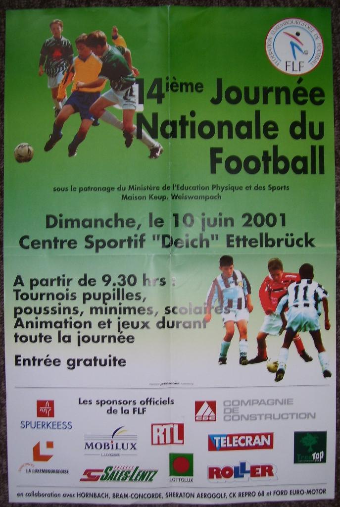 14ieme Journee_Nationale du Football _10.06. 2001 . (poster - plakat)