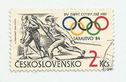 марка . почта Ceskoslovensko_Saraevo'1984. _гашеная,