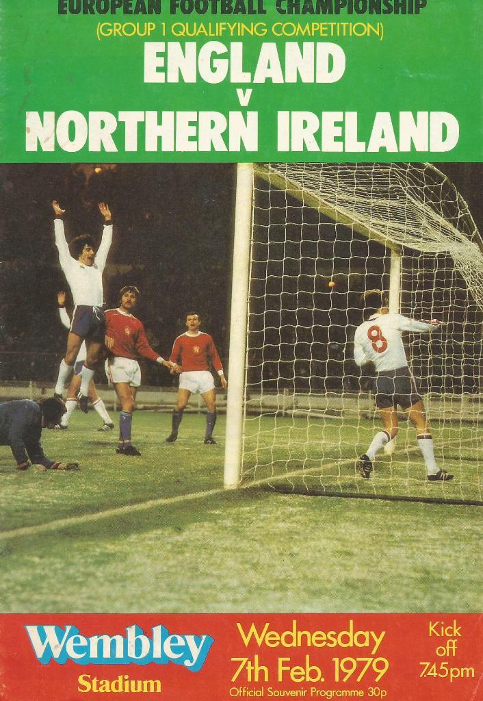 England v Northern Ireland_07.02. 1979_Euro-80 _(программа)