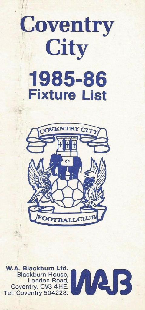 COVENTRY CITY_1985-86_Fixture list _(на анг.яз.)