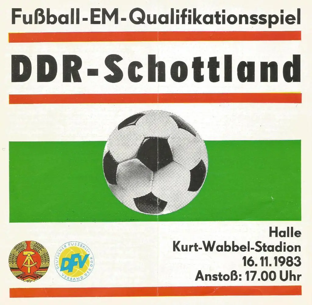 DDR v Schottland 16.11. 1983 (euro-84Q)