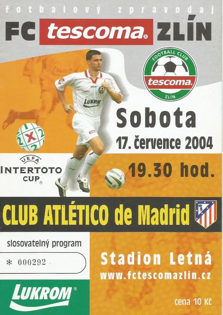 Tescoma Zlin v Atletico Madrid_17.07. 2004 _intertoto