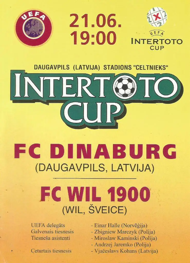 Dinaburg Daugavpils, Latvija v FC Wil 1900 Wil, Sveice 21.06. 2003_intertoto
