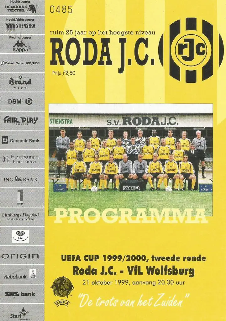 Roda Kerkrada, Holland v Wolfsburg Germany_21.10.1999 _UEFA cup