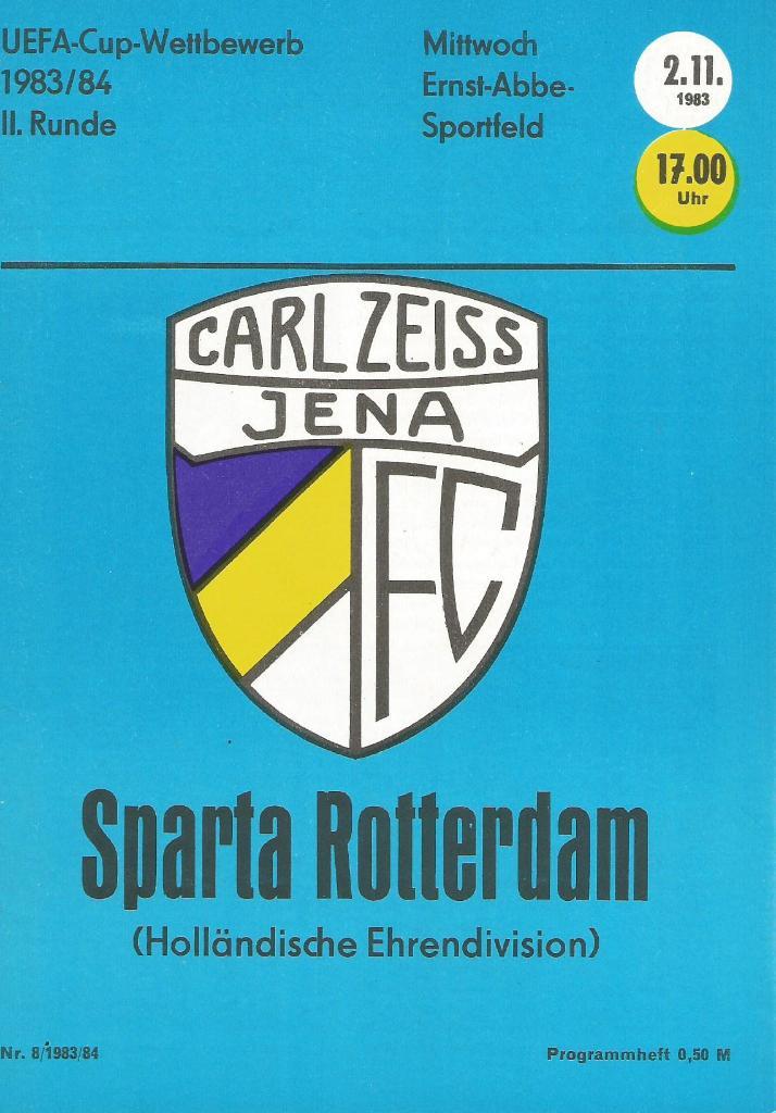 Карл Цейсс Йена, ГДР - Спарта Роттердам, Голландия_02.11.1983_кубок УЕФА