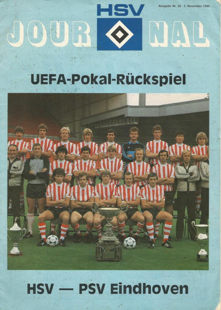 Hamburg SV Germany v PSV Eindhoven, Holland_20.11. 1980_UEFA cup