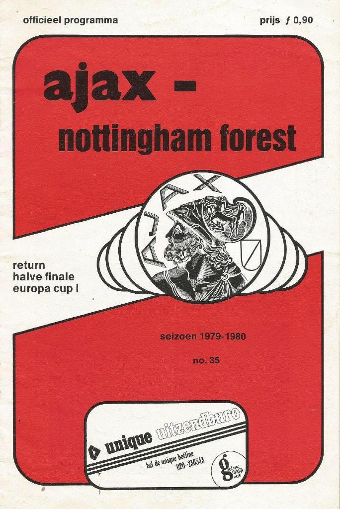 Ajax Amsterdam, Holland v Nottingham Forest England_ 1980_EC I