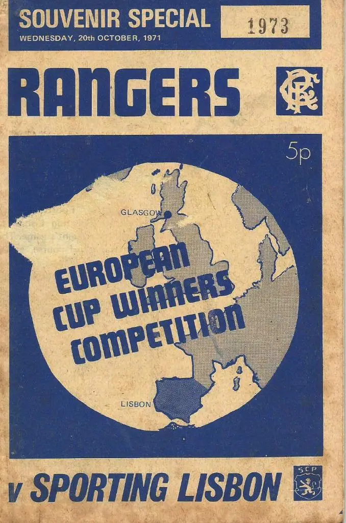 Glasgow Rangers Scotland v Sporting Lisbon, Portugal_20.10. 1971_ECWC