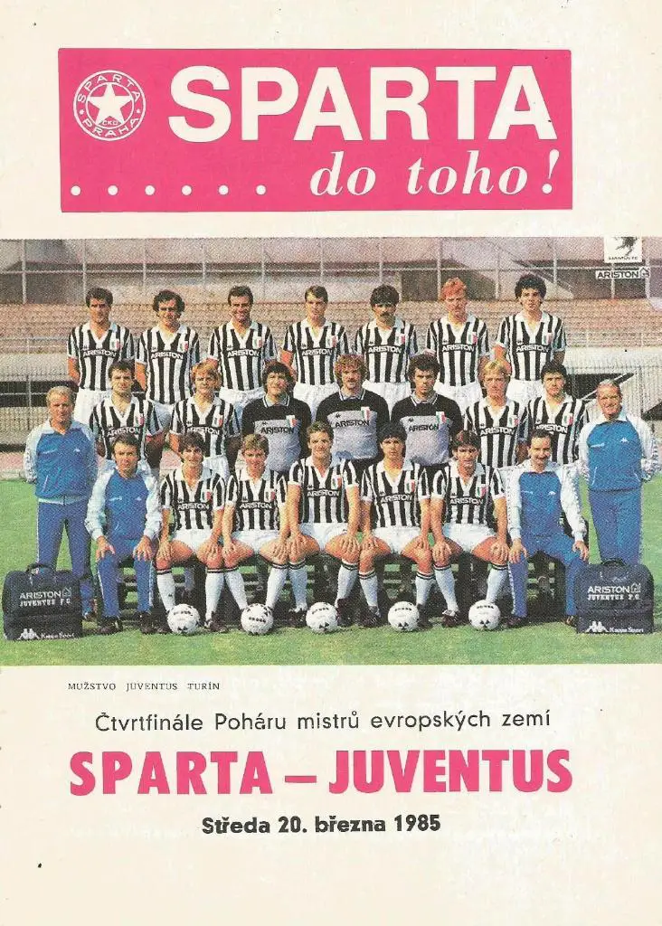 Sparta Prague, CSSR v Juventus Turin, Italy_20.03. 1985_Europ. cup