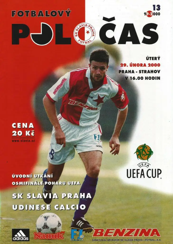 Slavia Prague, Czech Rep. v Udinese Calcio Italy_29.02. 1999_UEFA cup