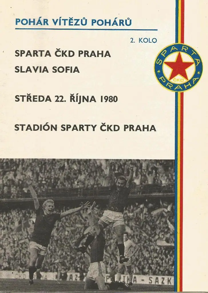 Sparta Prague, Czechoslovakia v Slavia Sofia, Bulgaria_22.10. 1980_ECWC