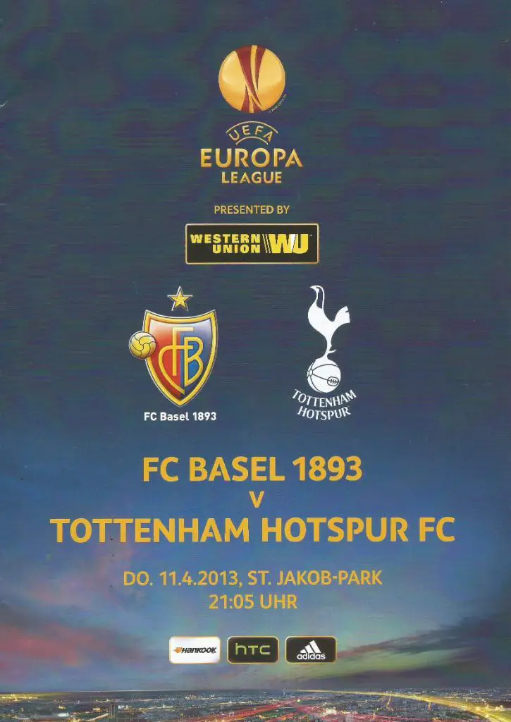 Basel 1893 Schweizer v Tottenham Hotspur Endland_11.04. 2013_Europa league