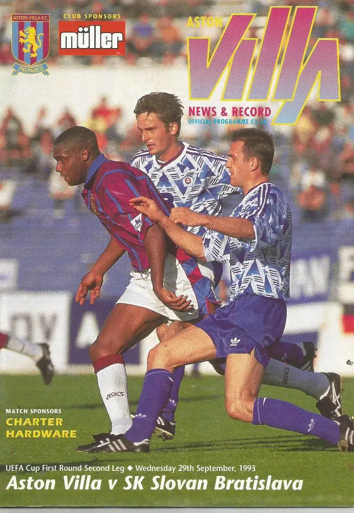 Aston_Villa England v Slovan_Bratislava, Slovakia_29.09.1993 UEFA cup