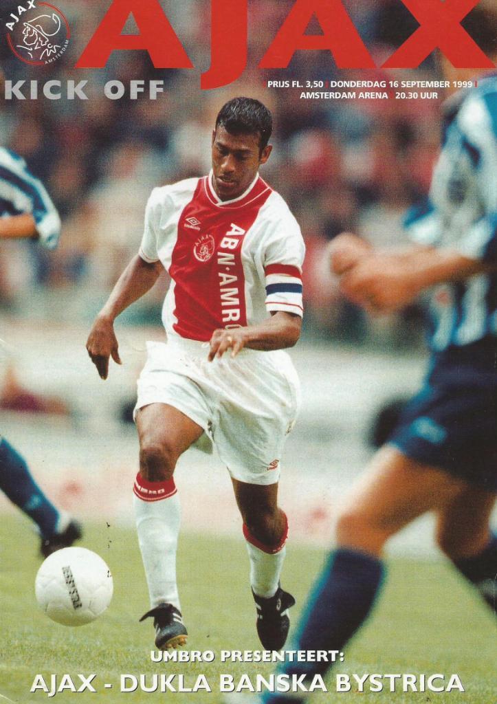 Ajax Amsterdam, Holland v Dukla Banska Bystrica Czech. Rep_16.09. 1999_UEFA cup