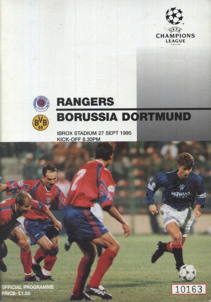 Rangers Glasgow, Scorland v Borussia Dortmund, Germany_27.09.1995_Ch.L. office.