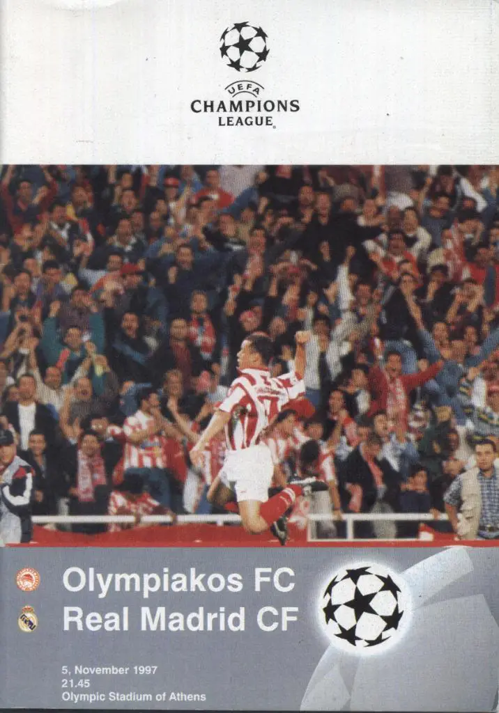 Olympiakos Greece v Real Madrid, Spain_05.11.1997_Ch.L. office.