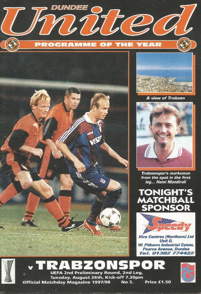 Dundee United Scotland v Trabzonspor Trabzon, Turkey_ 26.08.1997 _UEFA cup