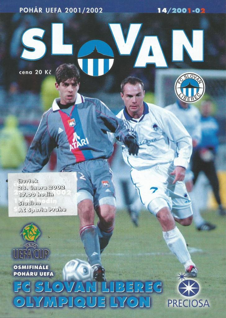 Slovan Liberec, Czech Rep. v Olympique Lyon, France_2001_URFA cup