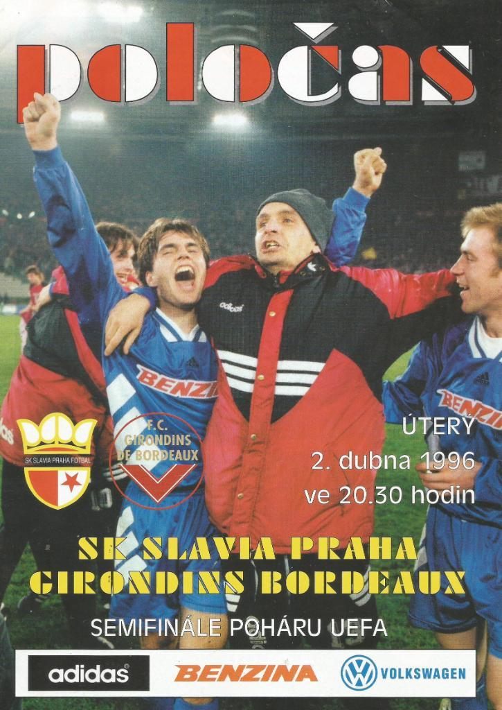 Slavia Praha, Czech Rep. v Girondins Bordeaux, France_02.04._1996_UEFA cup.