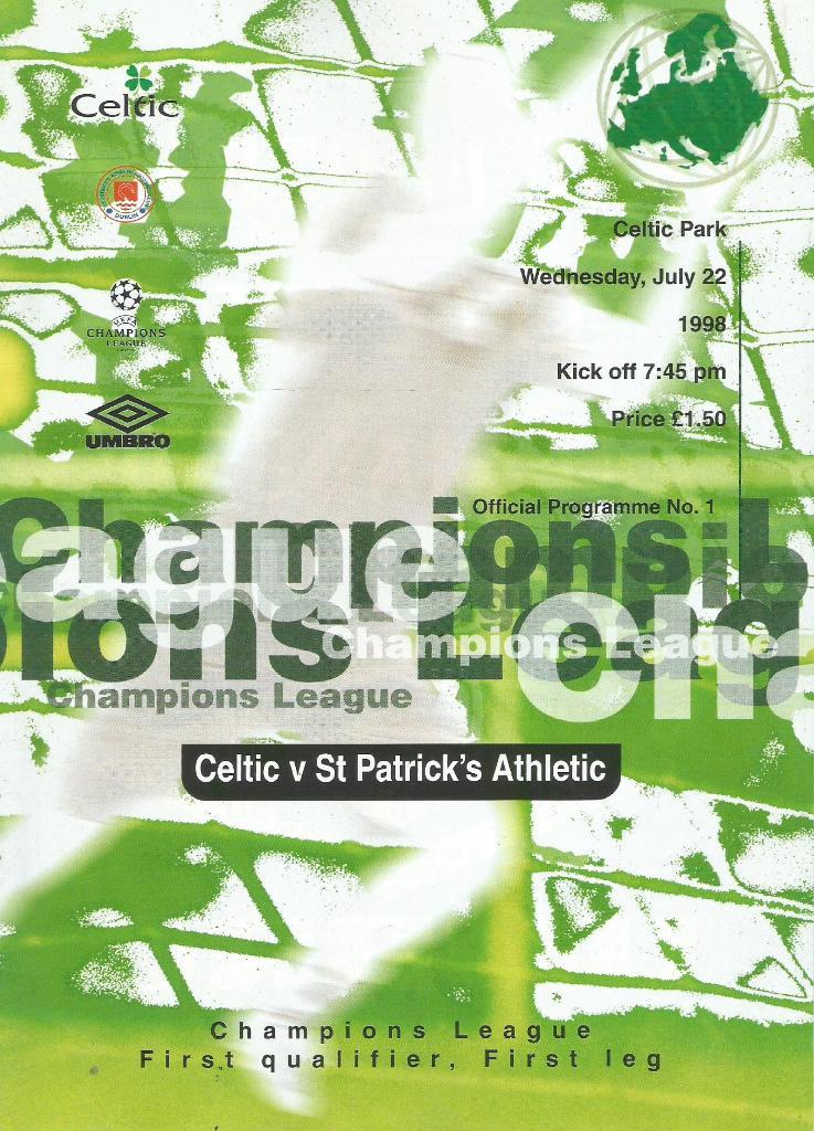 Celtic Glasgow Scotland v St. Patrick s Athletic_North Ireland_22.07. 1998_Ch.L.