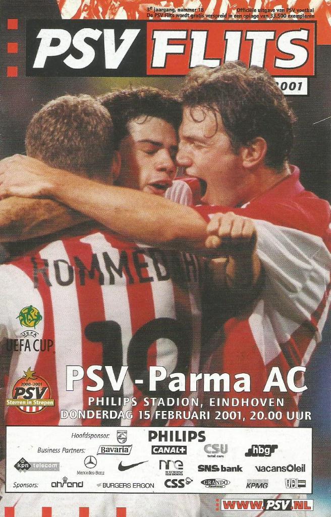 PSV Eindhoven, Holland v Parma Italy_15.02. 2001_UEFA cup