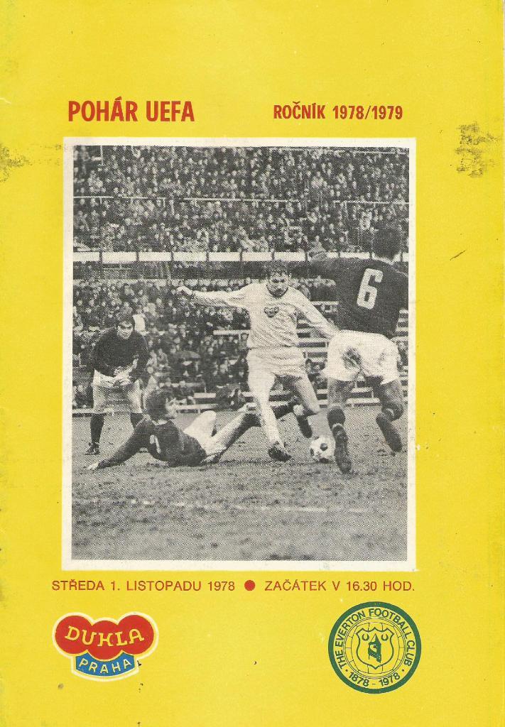 Dukla Praha, Czechoslovakia. v Everton_England_01.11.1978_U EFA cup