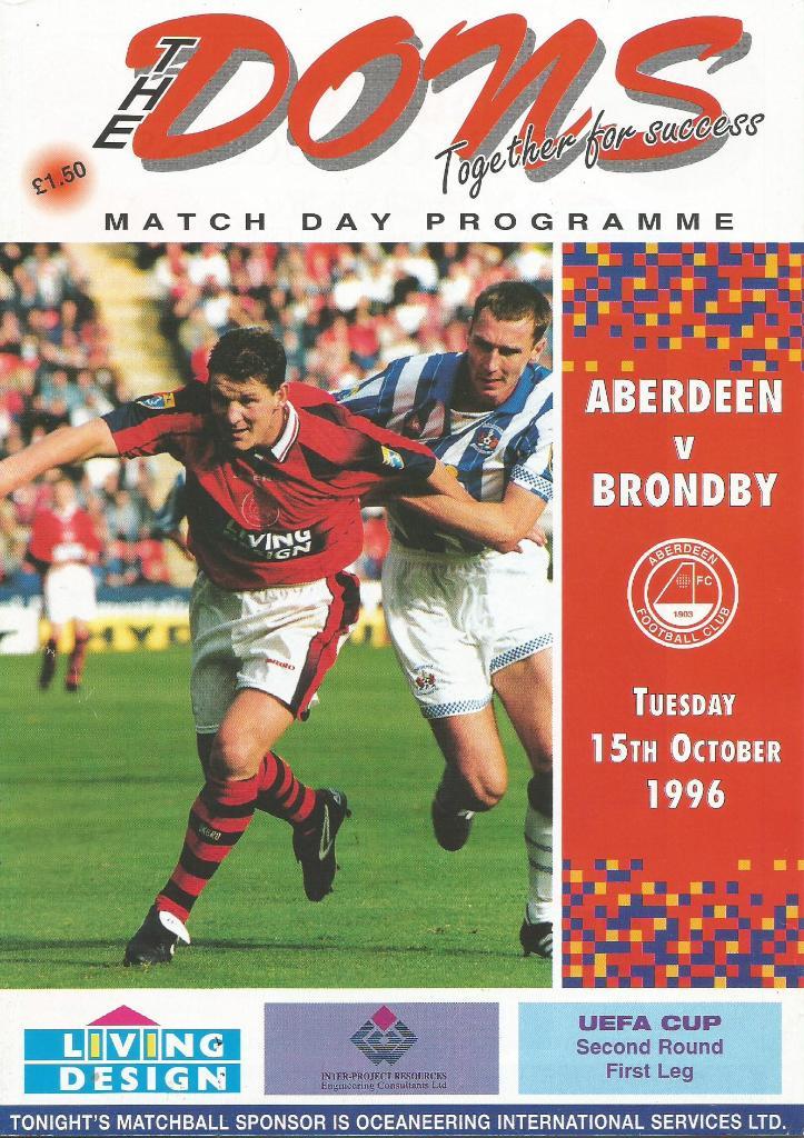 Aberdeen_Scotland v Brondby, Denmark_15.10. 1996_UEFA_cup