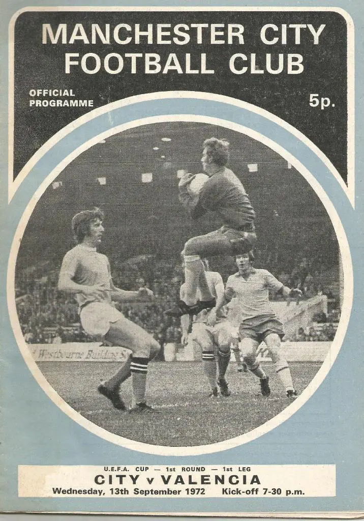 Manchester City_England v Valencia_Spain_13.09. 1972_UEFA cup