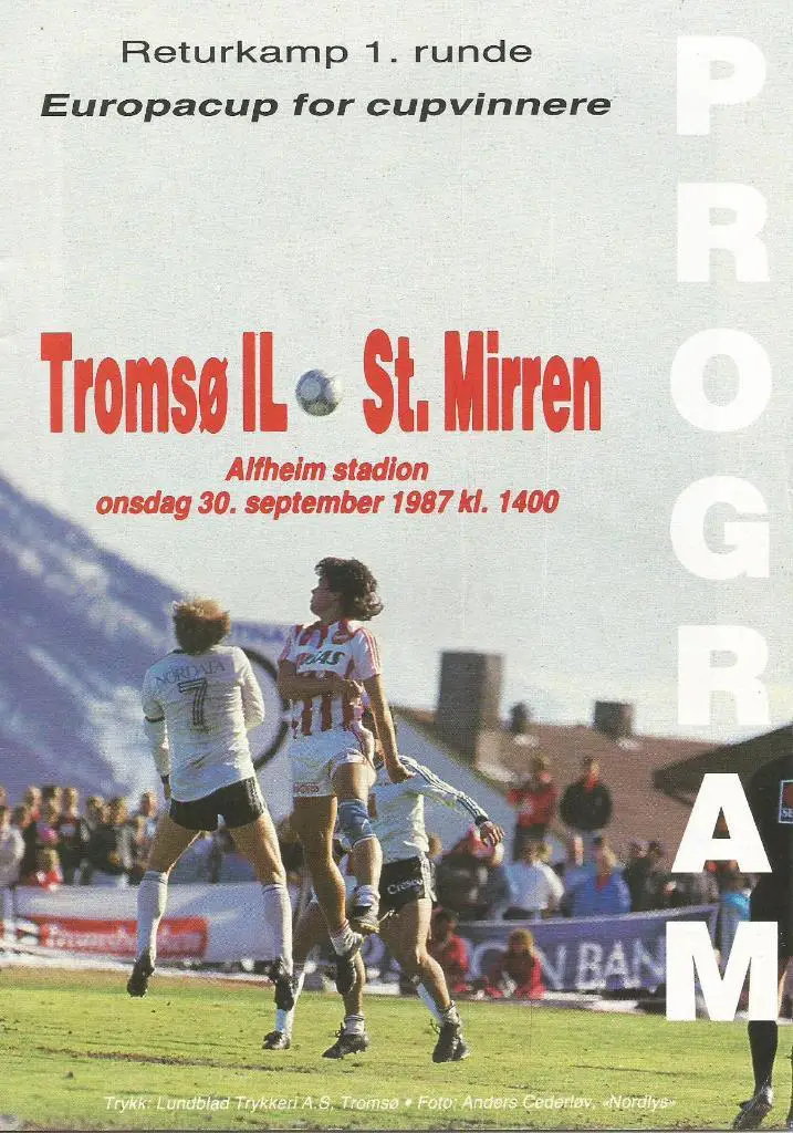 Tromso_IL, Norway v St. Mirren Scotland_30.09.1987_Кубок кубков