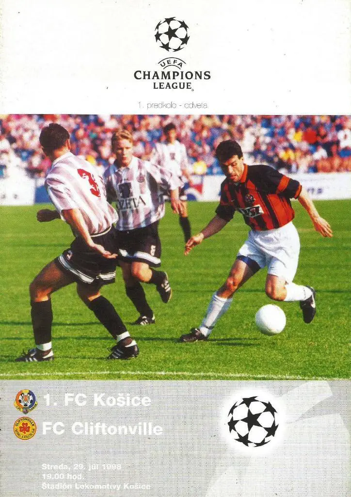 FC_Kosice_Slovakia v Cliftonville_N.Ireland_29.07 ._1998_Ch.L.