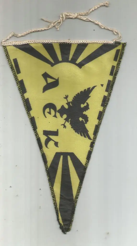 вымпел. _ФК_АЕК_Афины,_Греция.._разм ер 14х20_см.