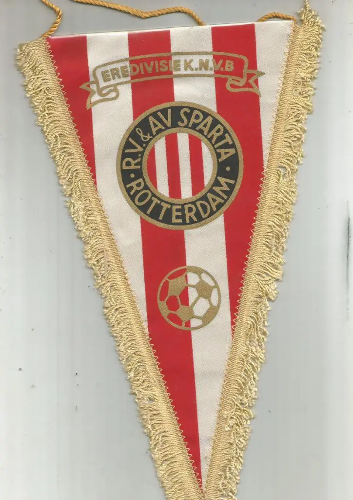 вымпел_SPARTA_Rotterdam_Holl and._Односторонний.(c_бахрам ой)_размер _14,5х27,5см.