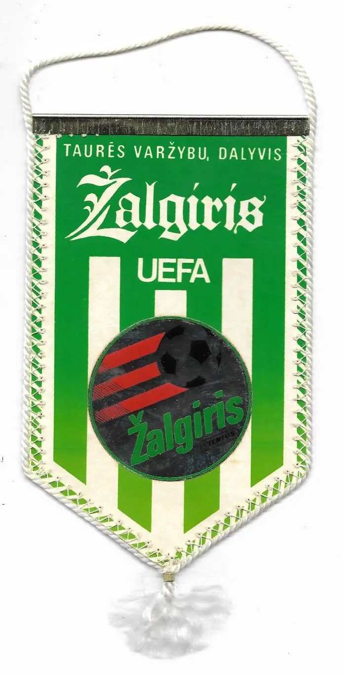 вымпел._ZALGIRIS_Vilnius_UEF A_(двухсторонний_ на_лицевой стороне_наклейка),
