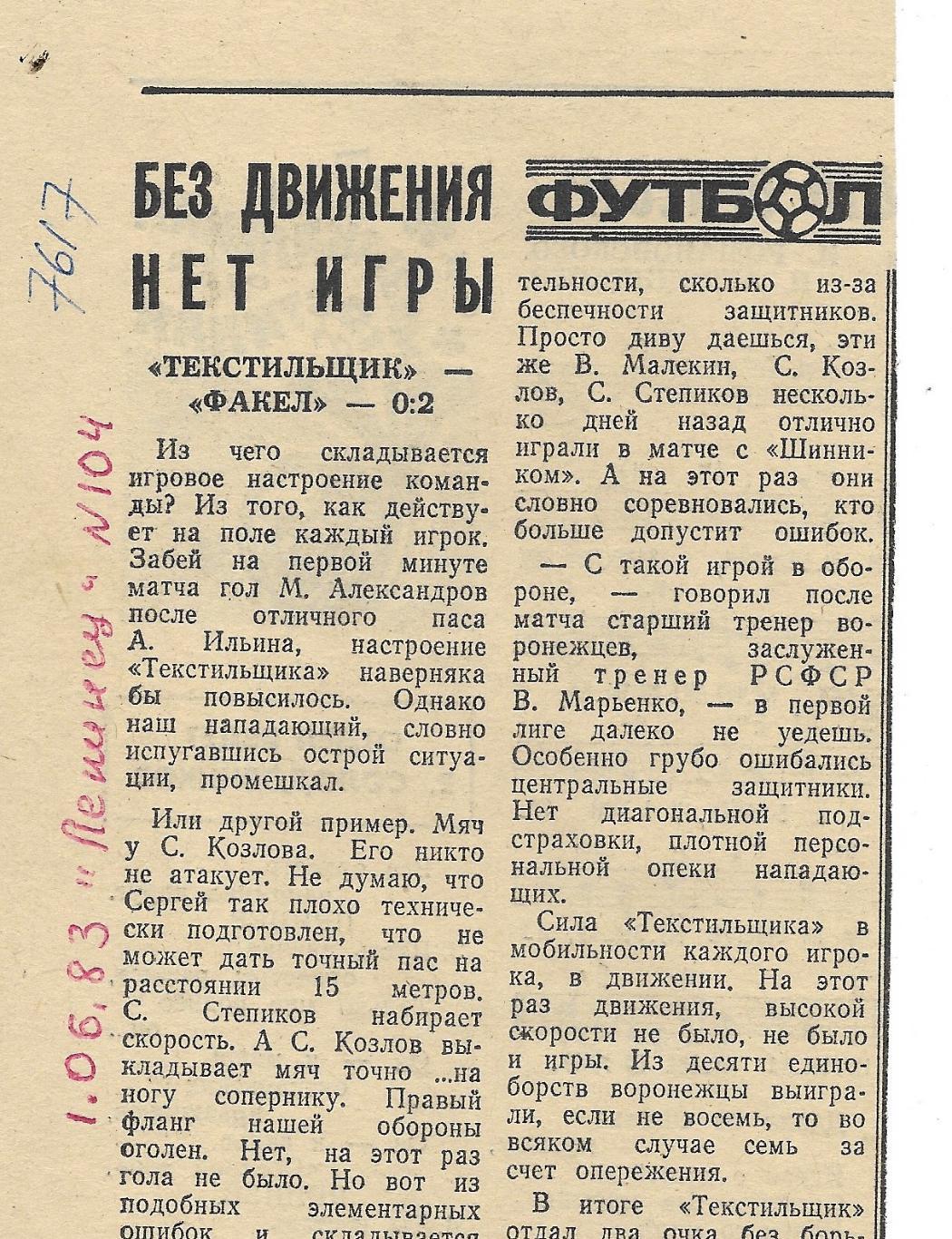 Обзор_матчей_ воронежского_Факела_1983_(76 17)