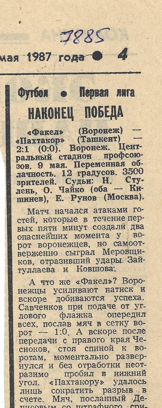 Обзор_матчей_воронежского ФАКЕЛА. _1987_(7885)