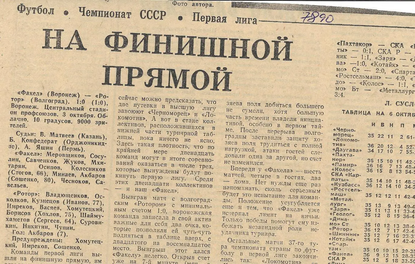 Обзор_матчей_воронежского ФАКЕЛА. _1987_(7890)