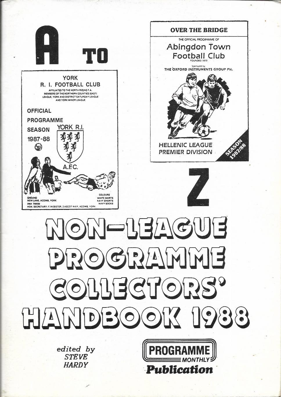 A_to_Z_non-league_programme_ collectors_HANDBOOK_1988_(En gland)