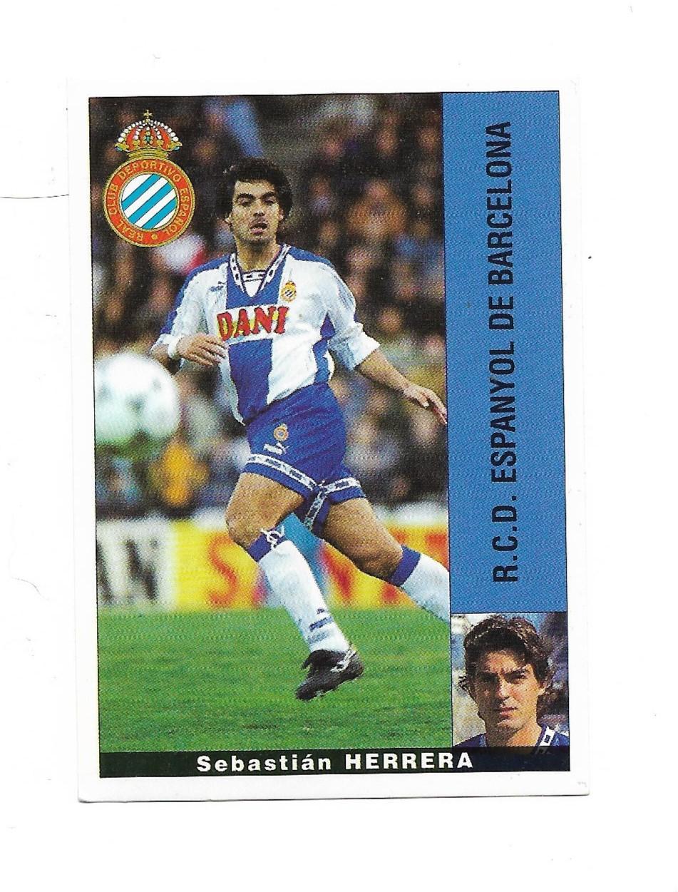 карточкa SEBASTIAN HERRERA Espanyol de Barcelona LIGA 95 96