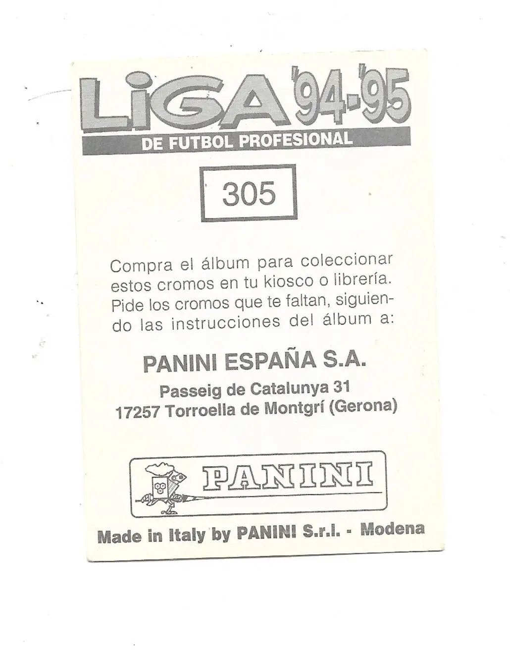 наклейкa_C.D._TENERIFE_ (LIGA_94-95)#305 1