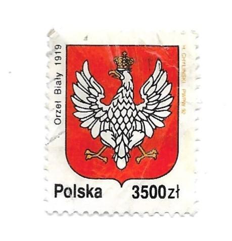 марка . почта _POLSKA._ _3.500zl_гашеная .