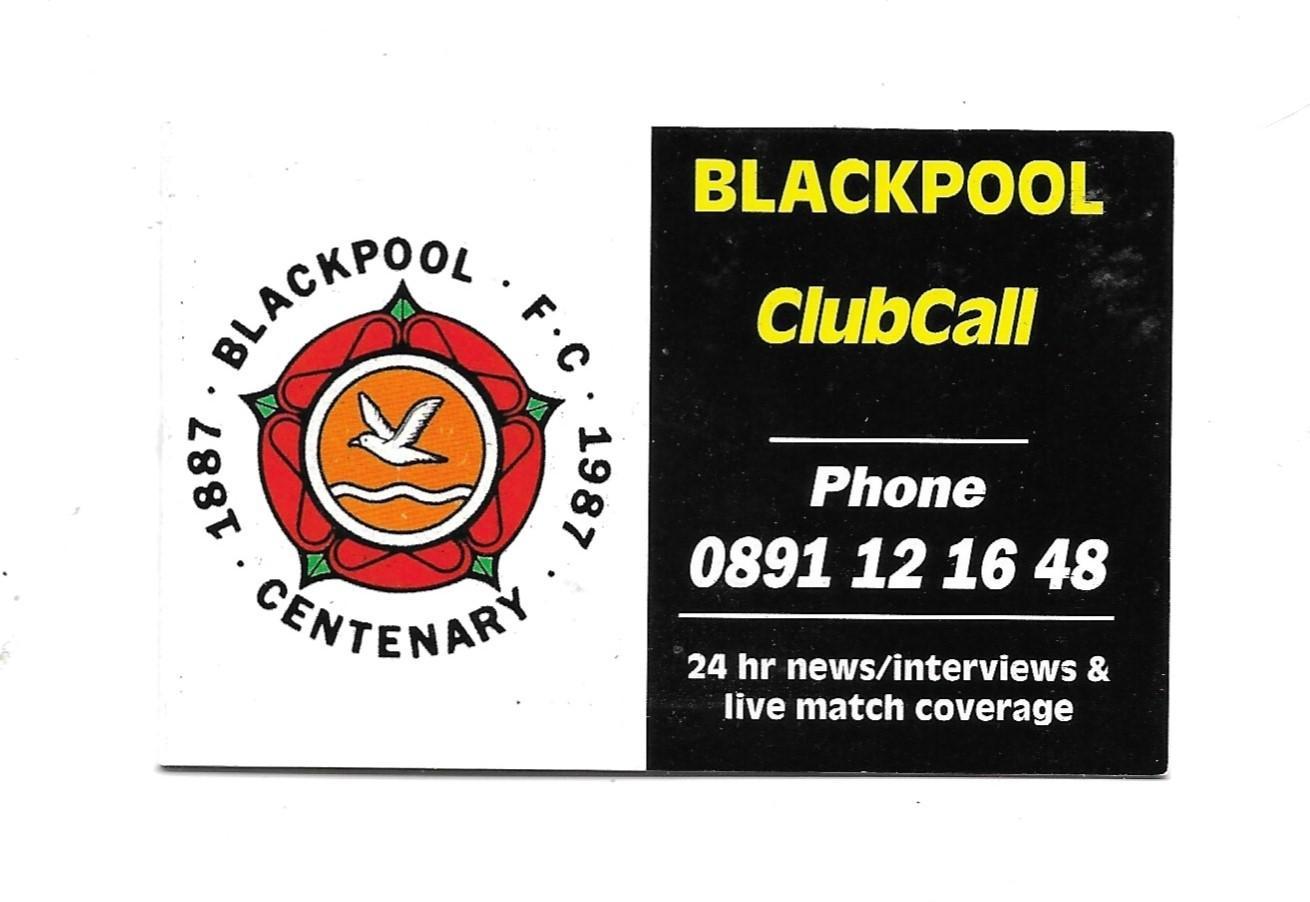 BLACKPOOL _England_ club call
