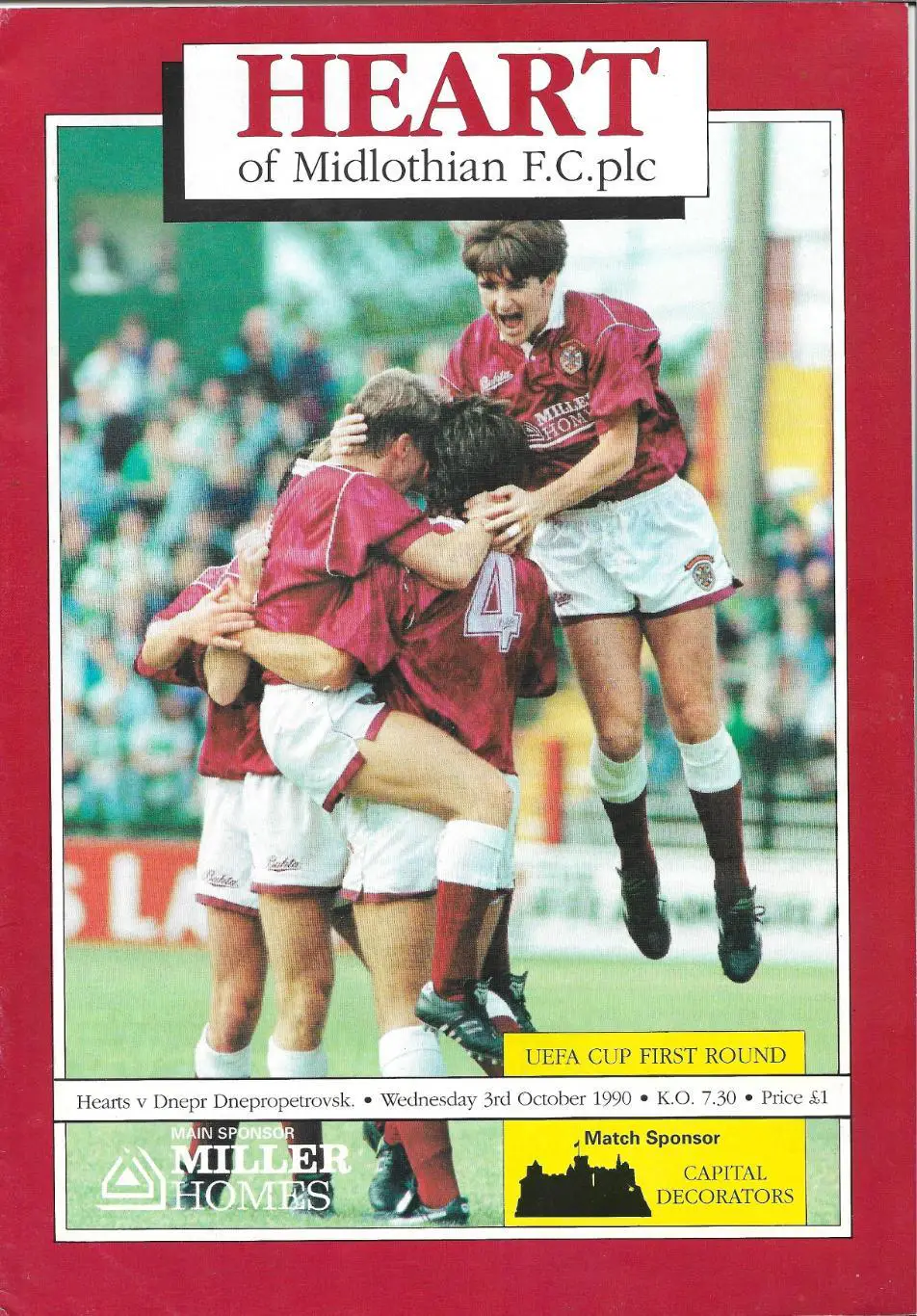 Heart _of_Midlothean v Dnepr_ Dnepropetrovsk _03.10. 1990_UEFA