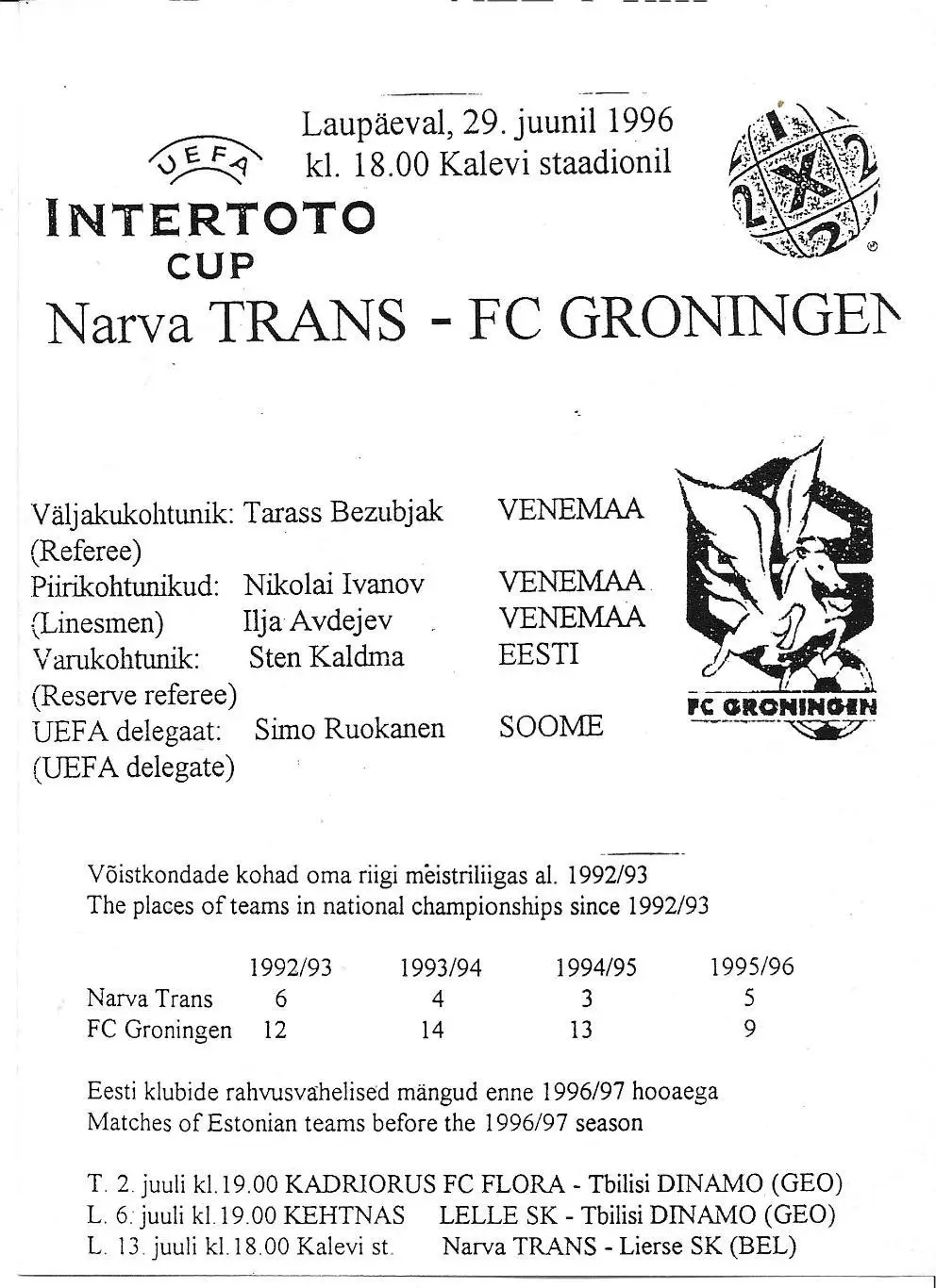 Narva_Trans v Groningem _Holland_29.07. 1996_интертото_ копия_с_ошибками