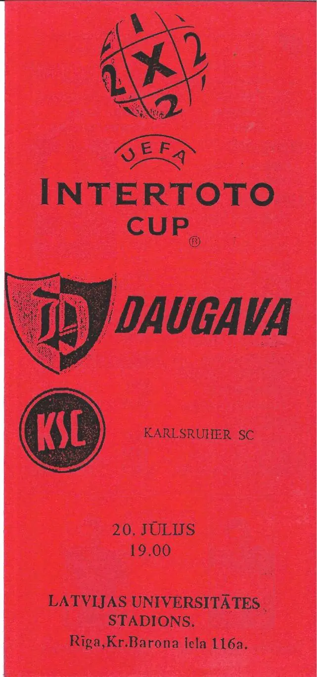 Daugava_Riga v Karlsruher _20.07. 1996_интертото