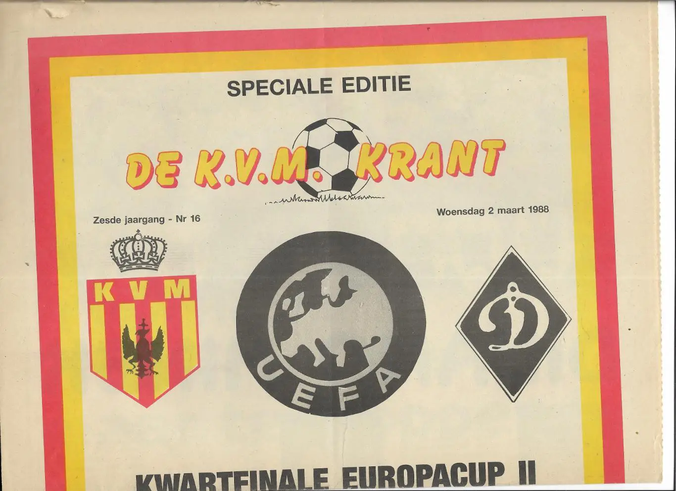 K.V. _Mechelen v -Dinamo_Minsk02.03. 1988_