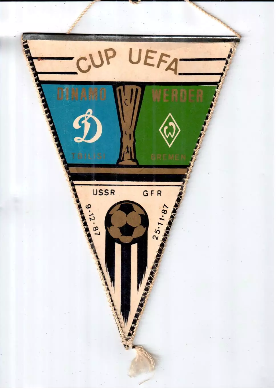 вымпел_ Динамо _Тбилиси - Вердер _Бремен _1987 _К _УЕФА