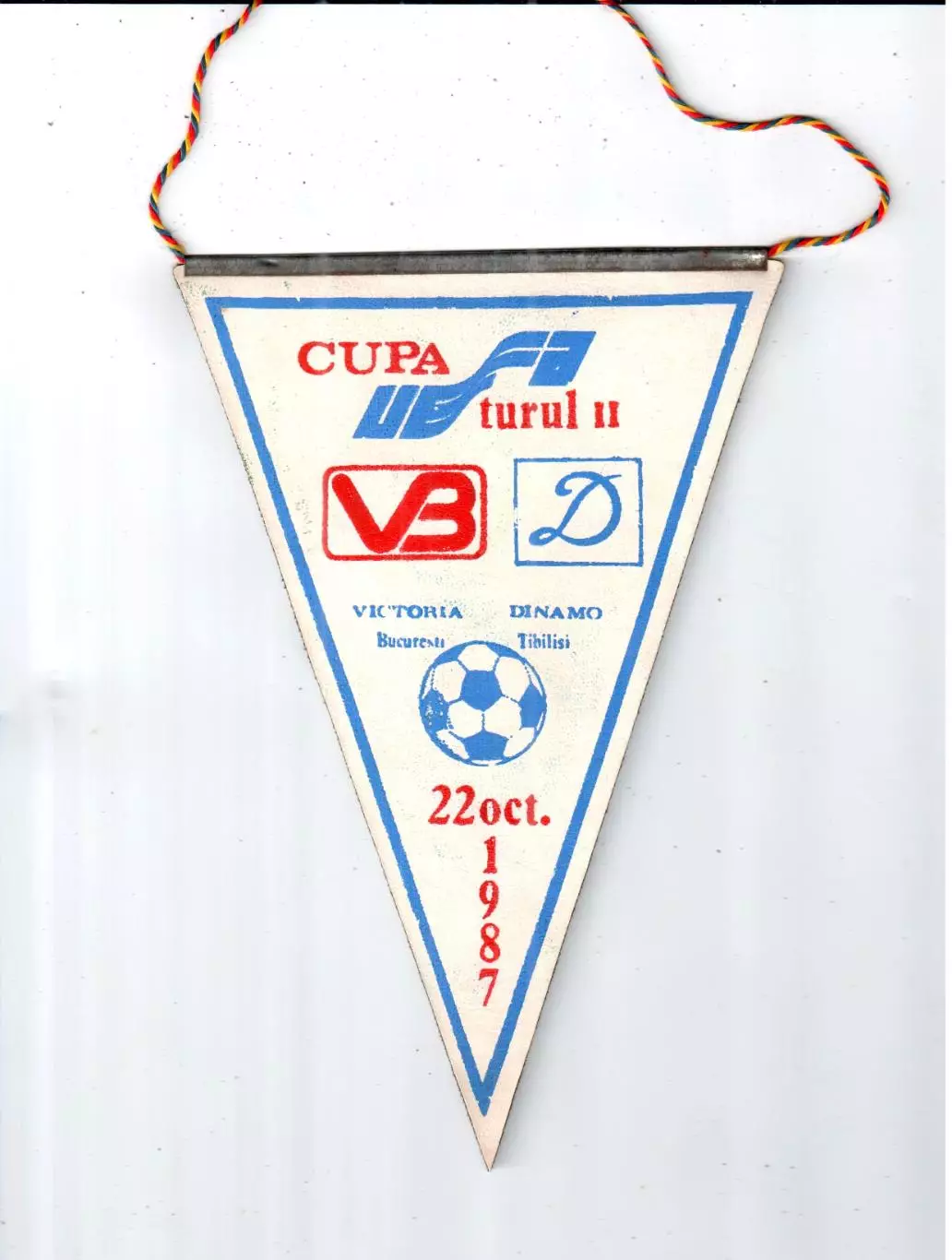 вымпел_ Виктория _Бухарест - Динамо _Тбилиси _1987 _К _УЕФА